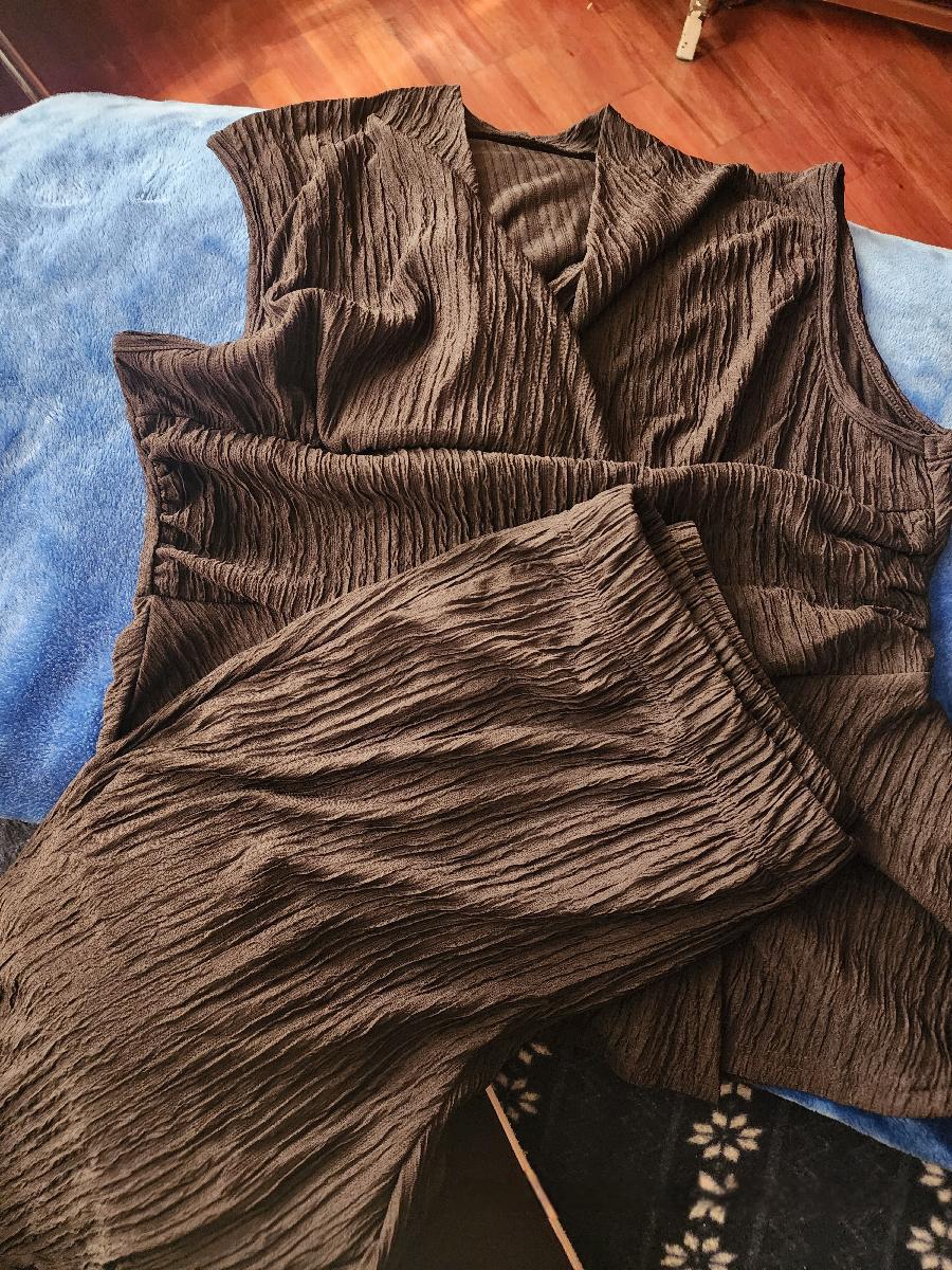 Wide-Leg Pants Two-Piece Set Elegant Women Alluring V-Neck