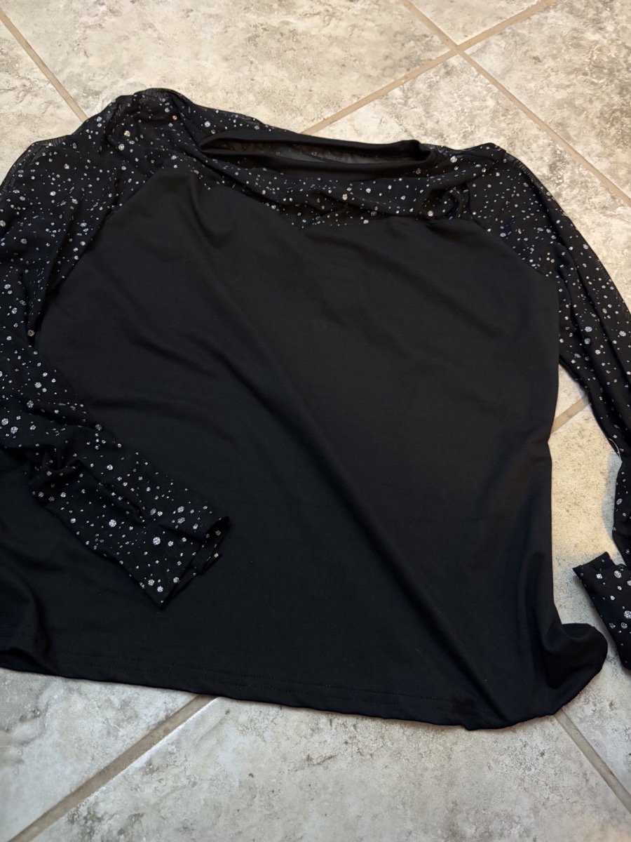 Elegant Long Sleeve Blouse Actionable Crew Neck Top Medium‑Stretch