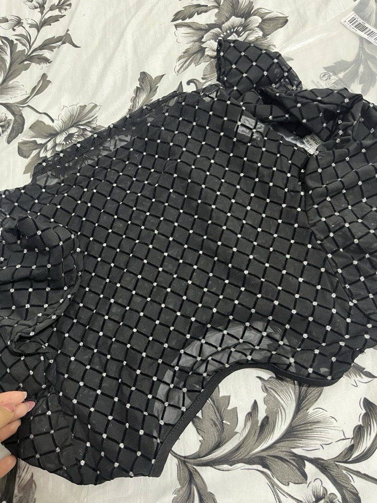 Semi‑Sheer Crop Top for Women Captivating Long Sleeve Black Mesh