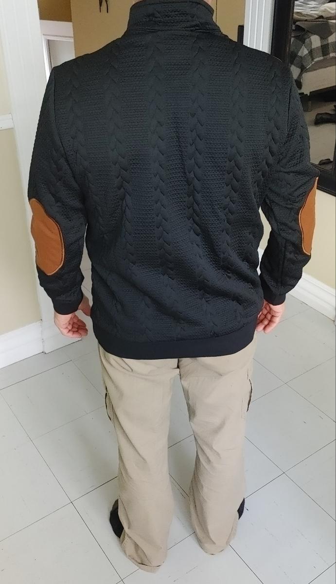 Henley Casual Sweater Knitted Fabric with Wheat Men Fashion