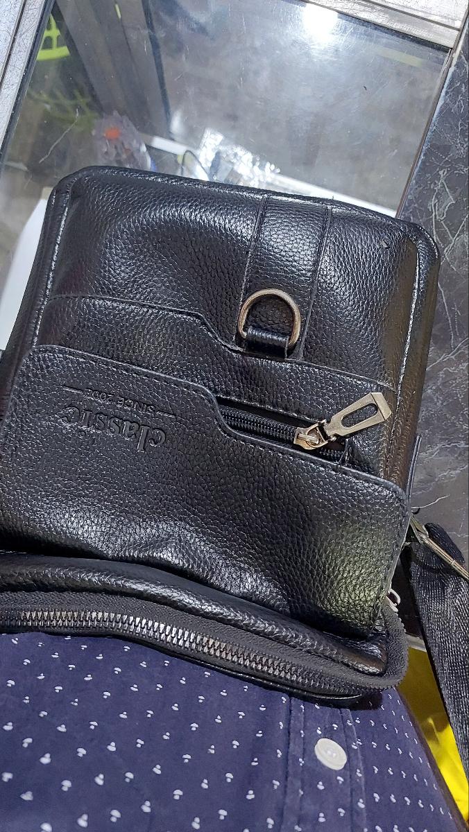 Men Vintage Shoulder Bag Multiple Compartments, Detachable Strap