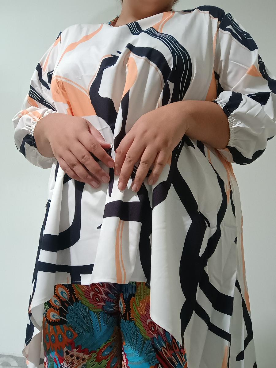 Plus Size Women Printed Blouse Casual Beautiful Elegant Summer Shirt