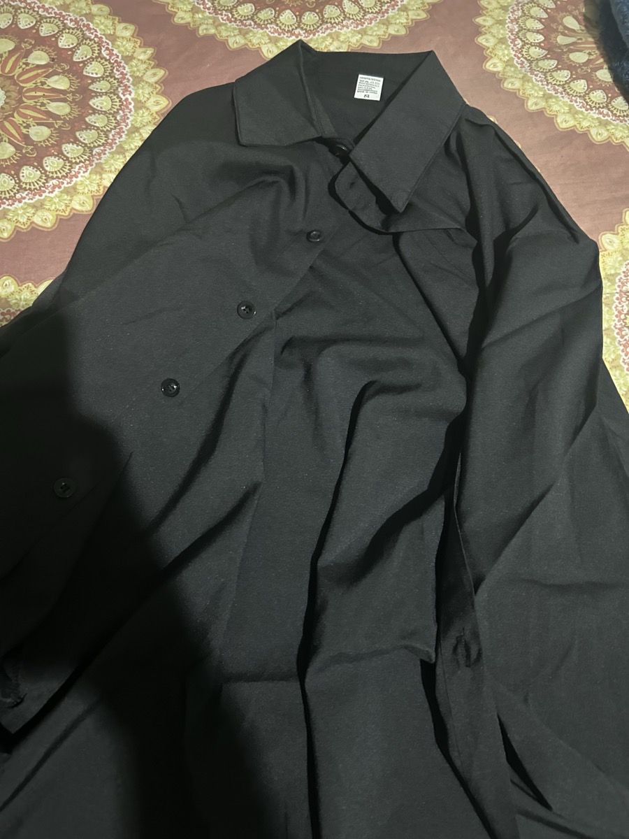 Casual Style Business Shirt Light Gray Men Long Sleeve