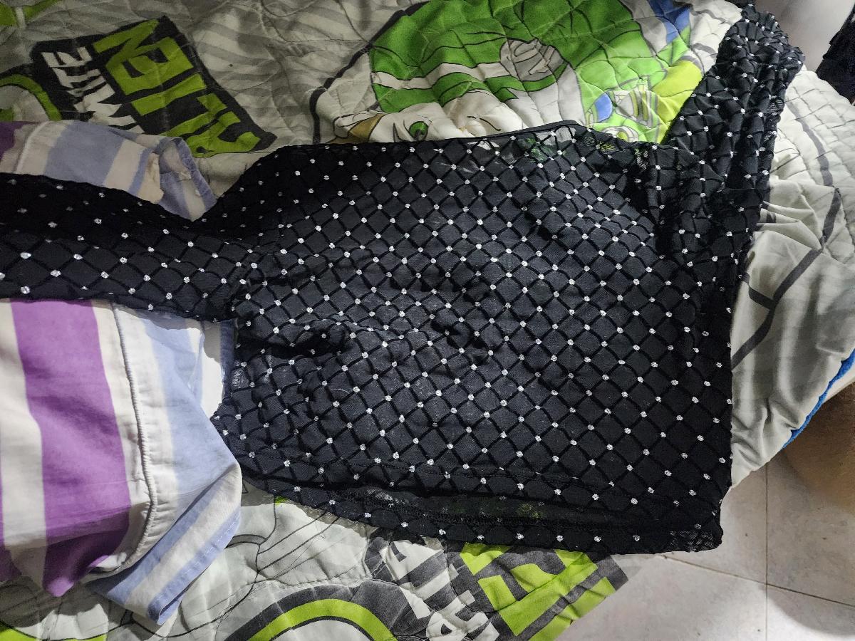 Semi‑Sheer Crop Top for Women Captivating Long Sleeve Black Mesh