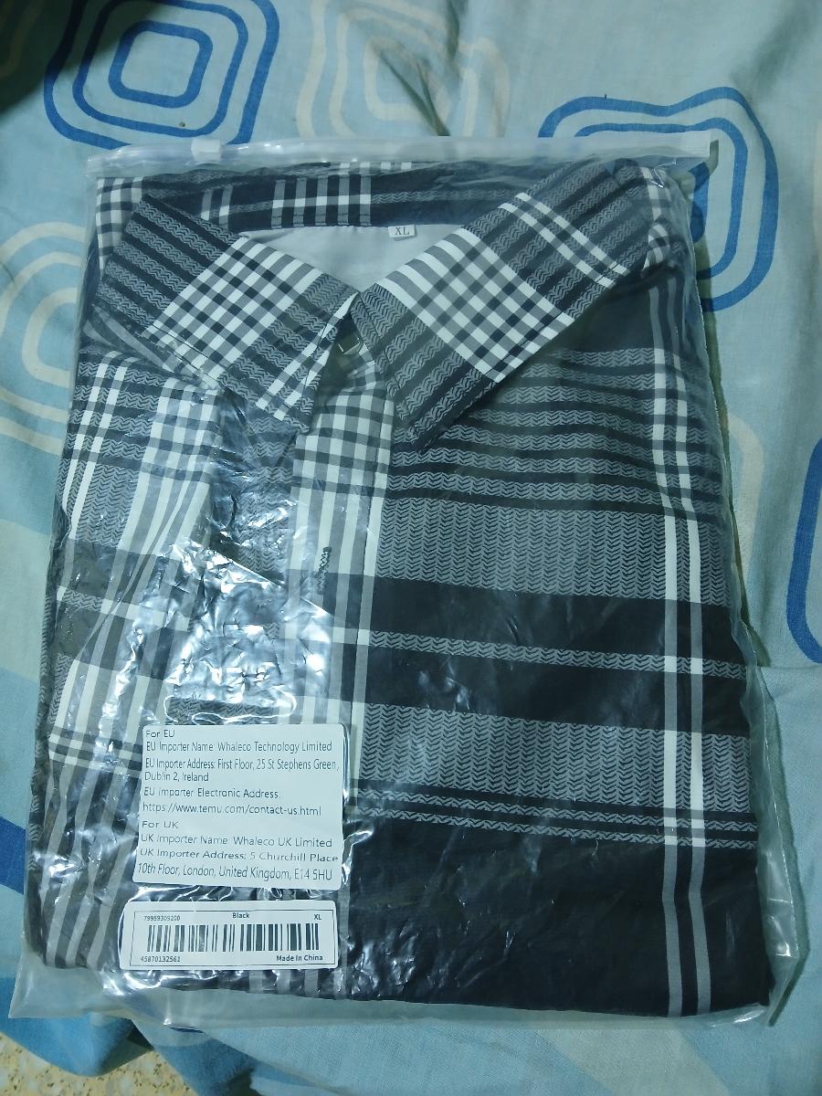 Classic Casual Button-Up Shirt Men's Comfortable Plaid Long Sleeve Shirt