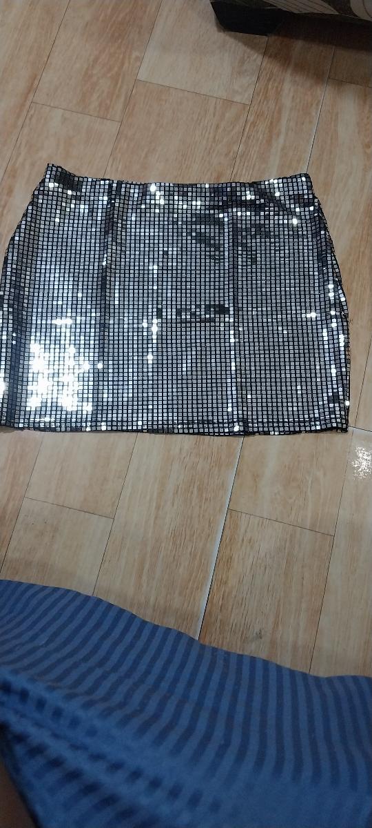 Novelty Square Sequin Mini Skirt Stretch Sexy Adorable Designed