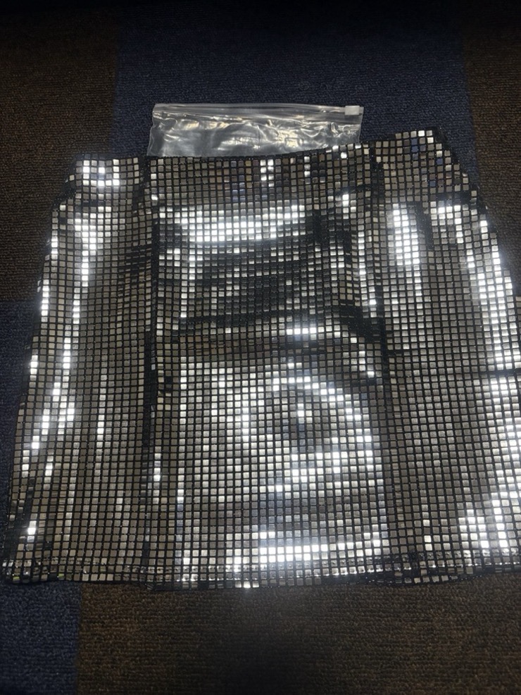 Novelty Square Sequin Mini Skirt Stretch Sexy Adorable Designed