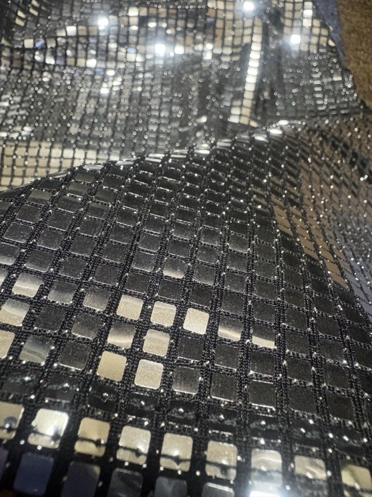 Novelty Square Sequin Mini Skirt Stretch Sexy Adorable Designed