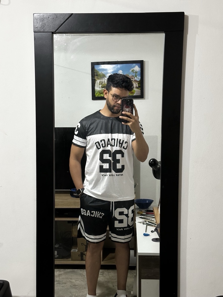 Men Chicago Casual T-Shirt and Shorts Crew Neck Short Sleeve and Shorts Set