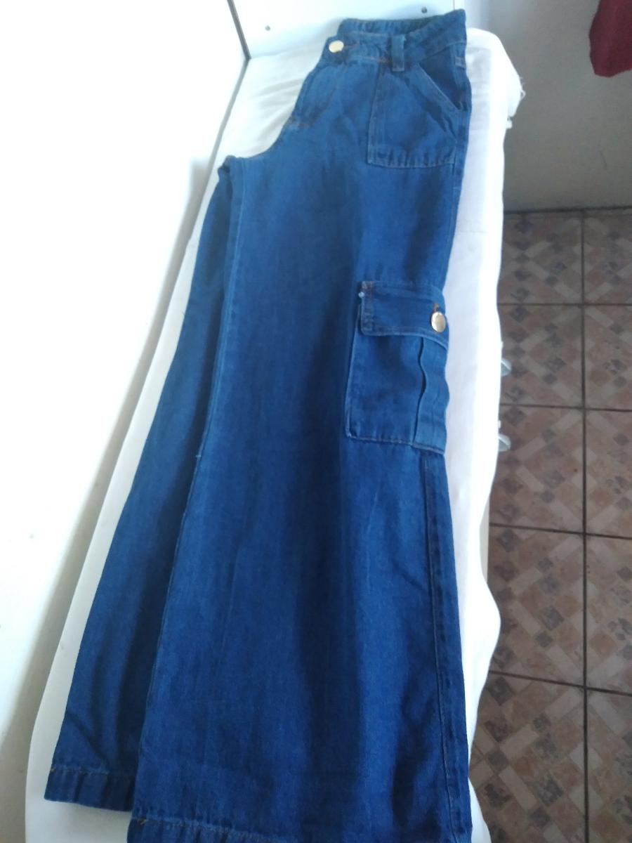 Calça cargo jeans modinha infantil juvenil do 10 ao 16 premium - imagem 2
