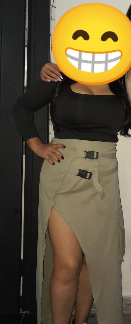 High-Waisted Asymmetrical Long Skirt with Charming Belt Women Casual